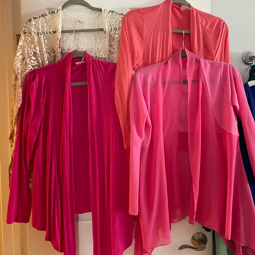 4 Assorted Lightweight Cardigans Size Medium - image 1